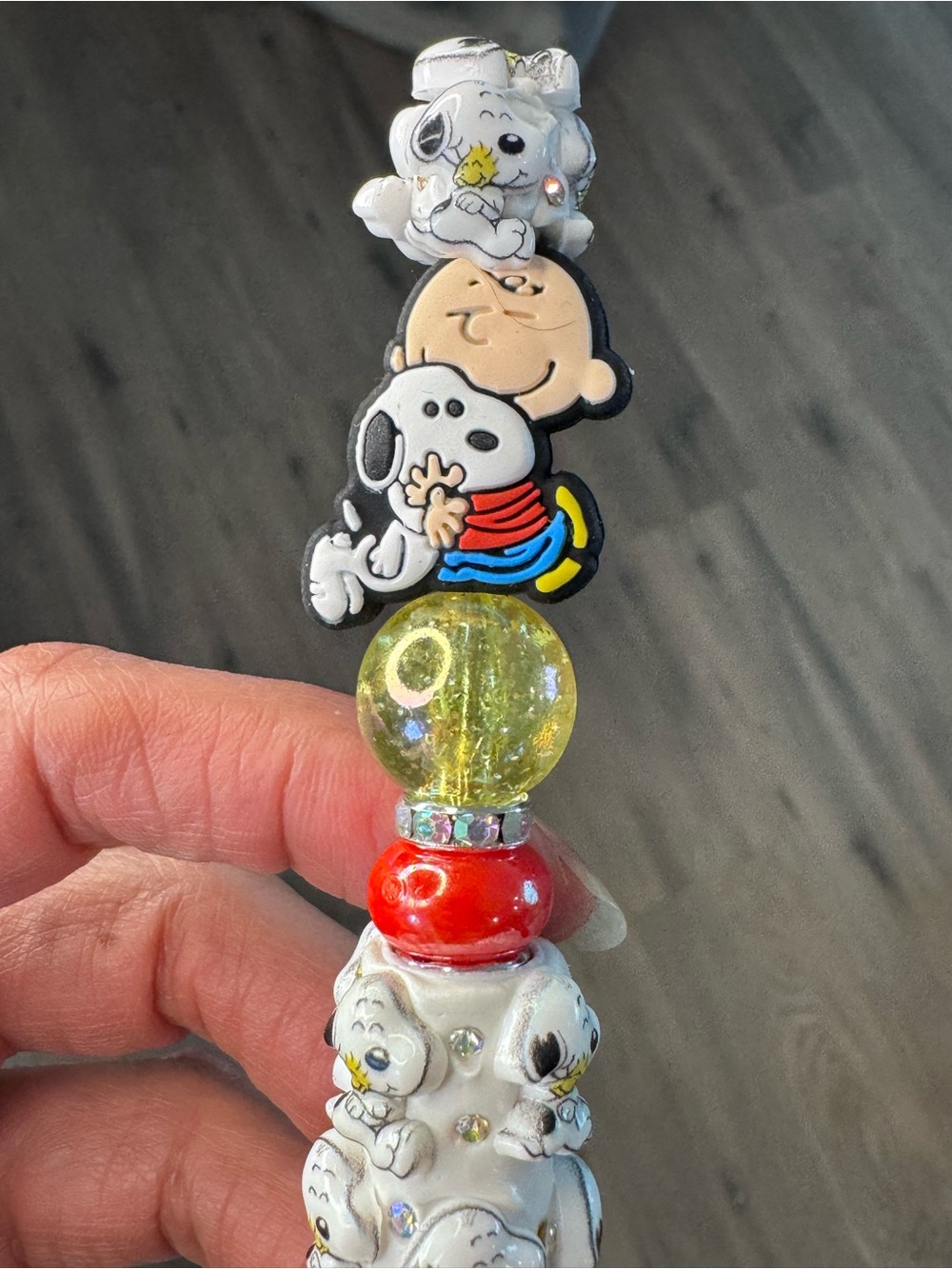 Snoopy and Charlie Brown beaded pen